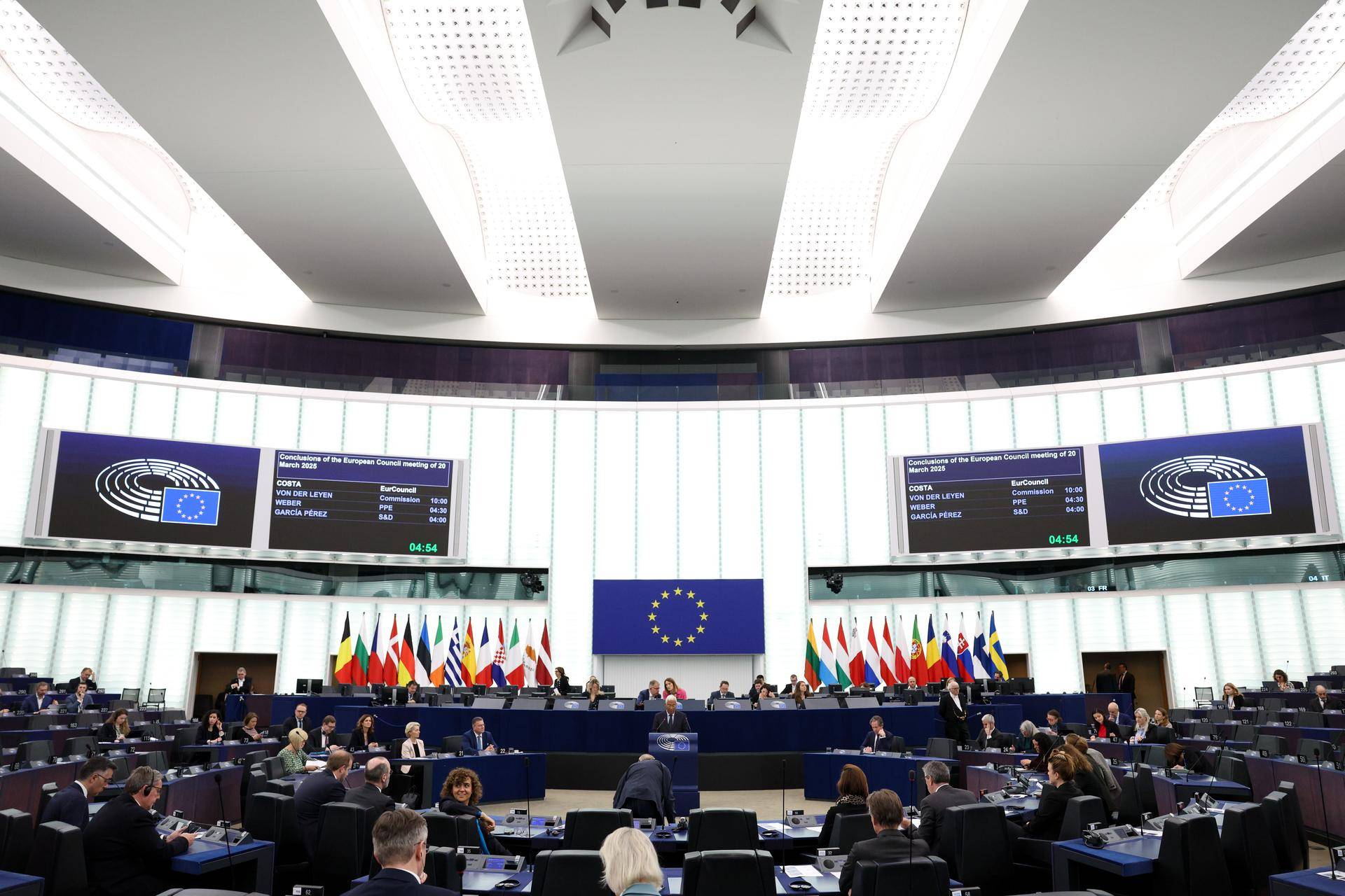 Bilde av plenumsesjon i Europaparlamentet