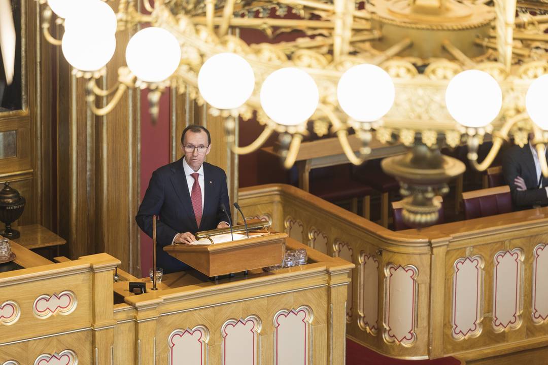 Bilde av Utenriksminister Espen Barth Eide på Stortinget