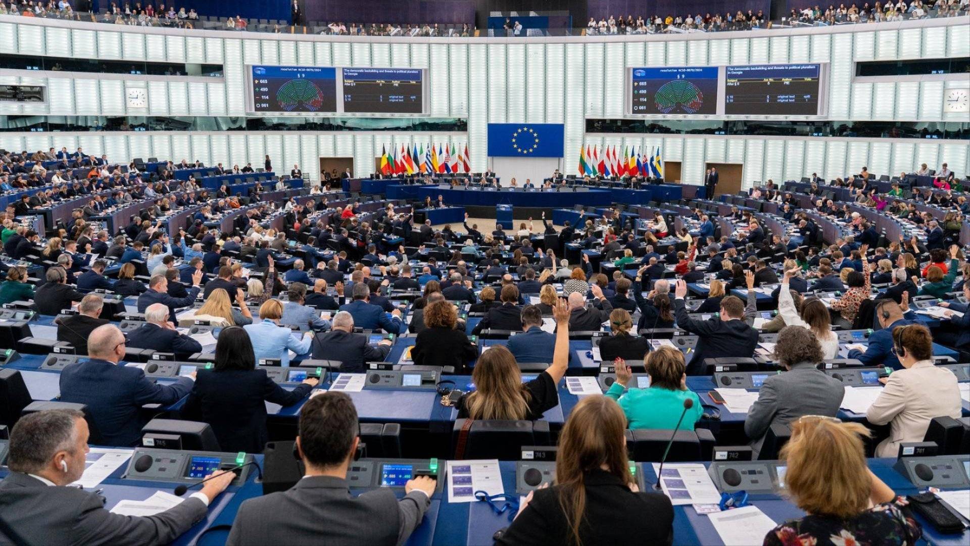 Bilde fran en plenumssesjon i Europaparlamentet, arkivfoto