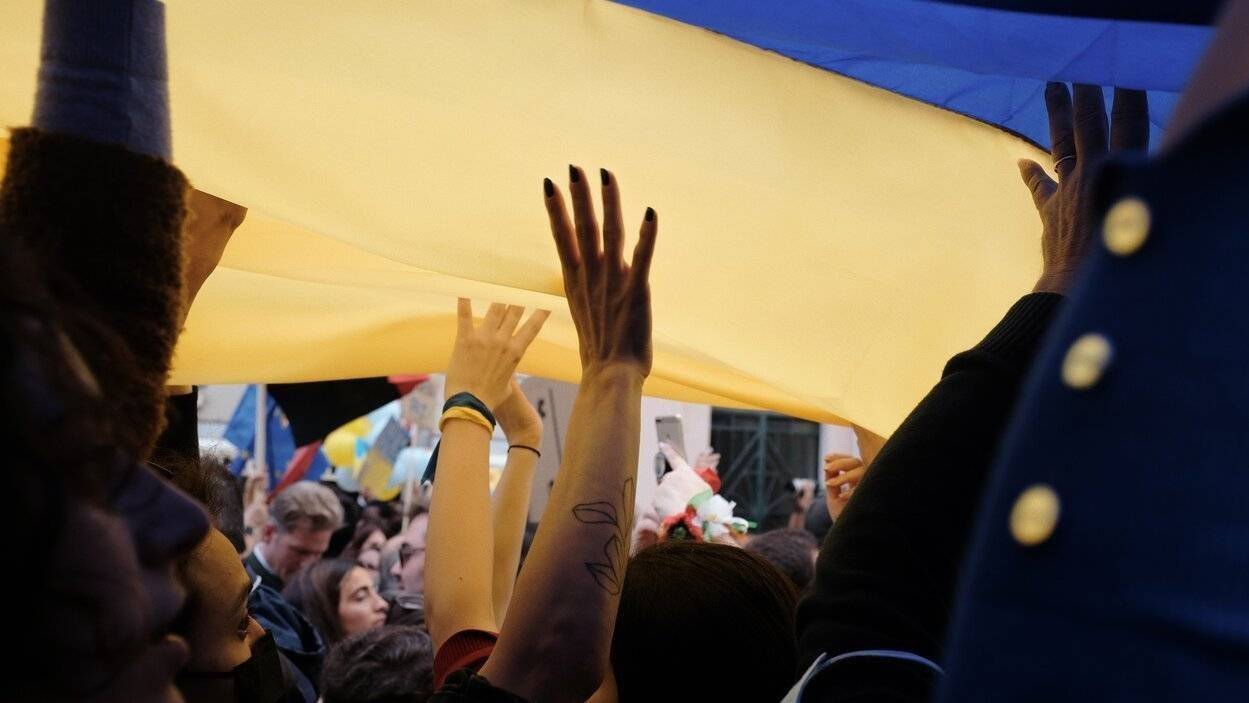 Illustrasjonsbilde fra en Ukraina-demonstrasjon