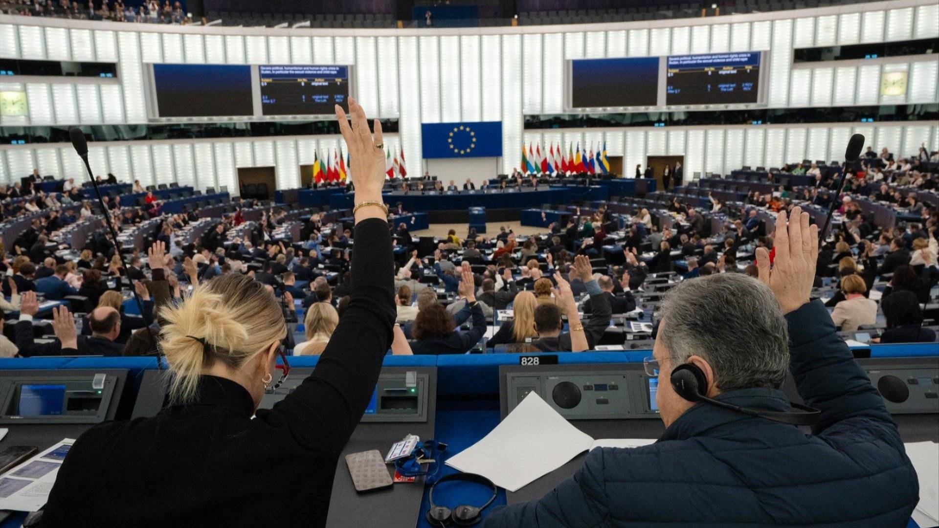 Bilde fra en plenumssesjon i Europaparlamentet