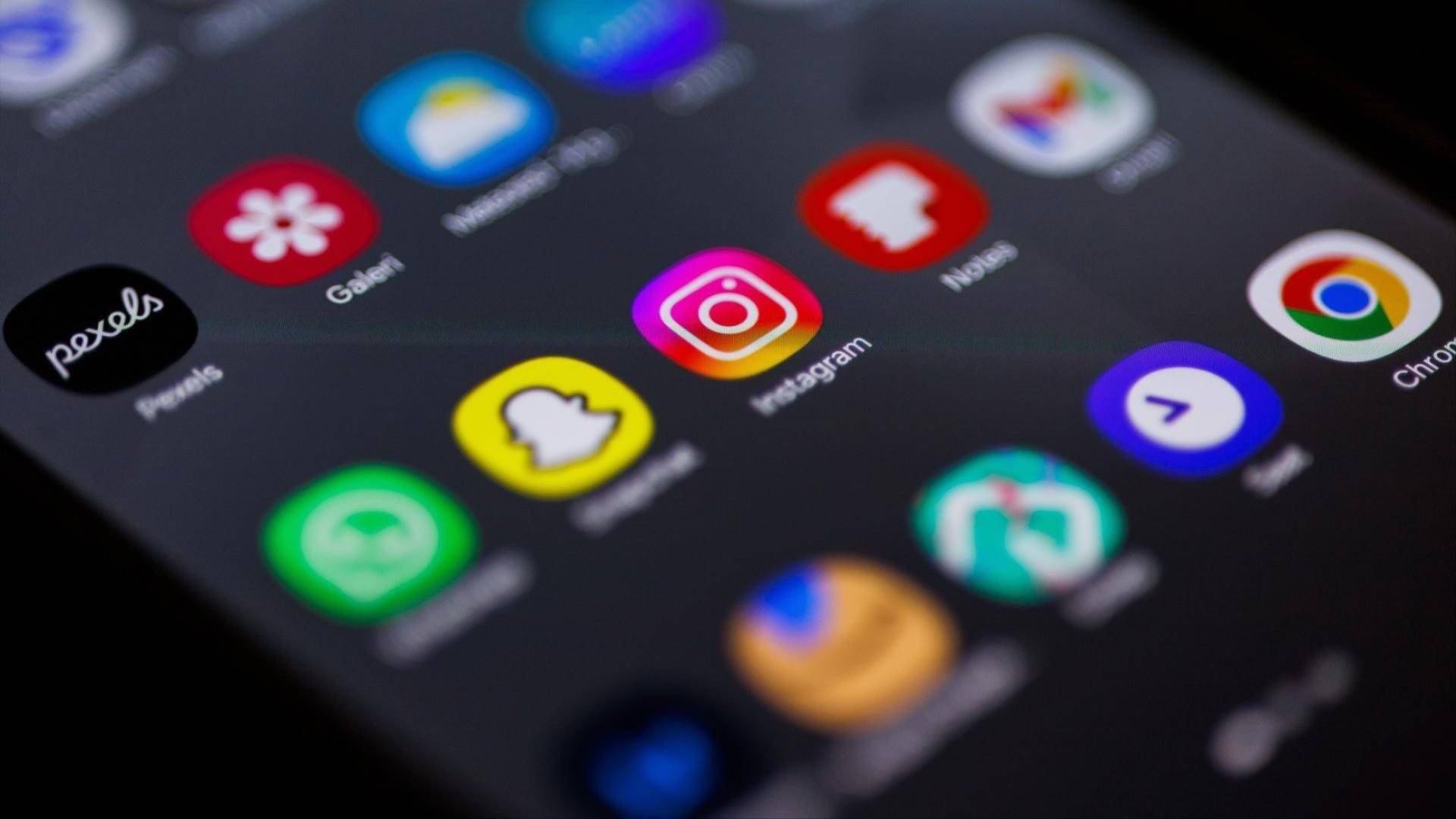 Bilde av apper på en telefon (illustrasjonsbilde)