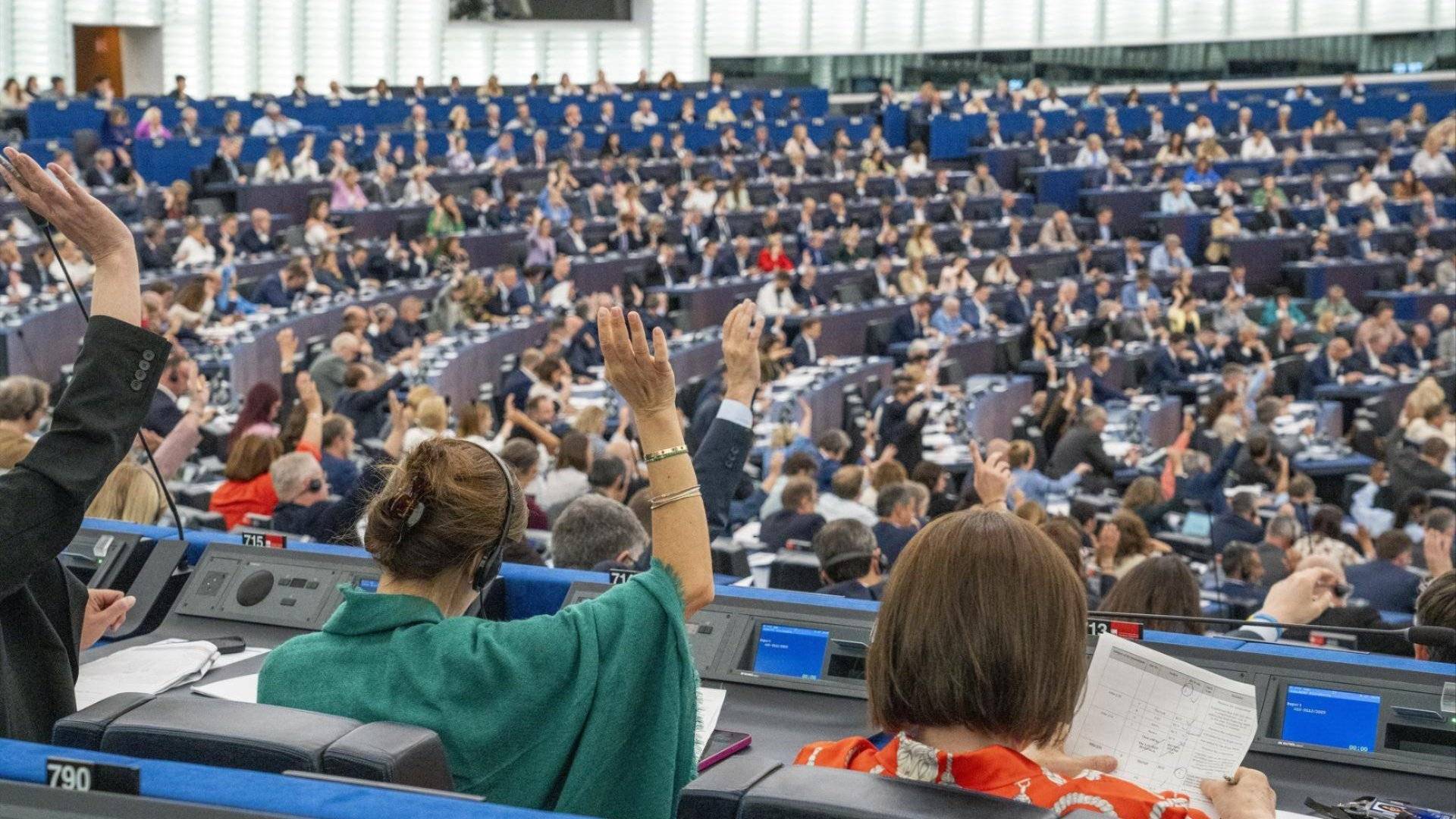 Plenumssalen i Europaparlamentet