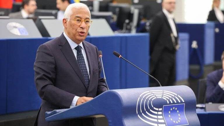 Bilde av presidenten for Det Europeiske råd, Antonio Costa som var i Europaparlamentet