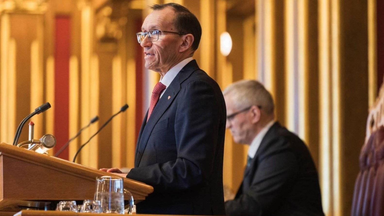 Bilde av utenriksminister Espen Barth Eide i Stortinget
