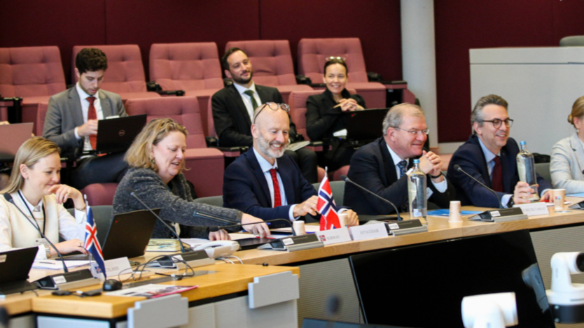 Bilde av Ambassadør Anders H. Eide på EØS Møte