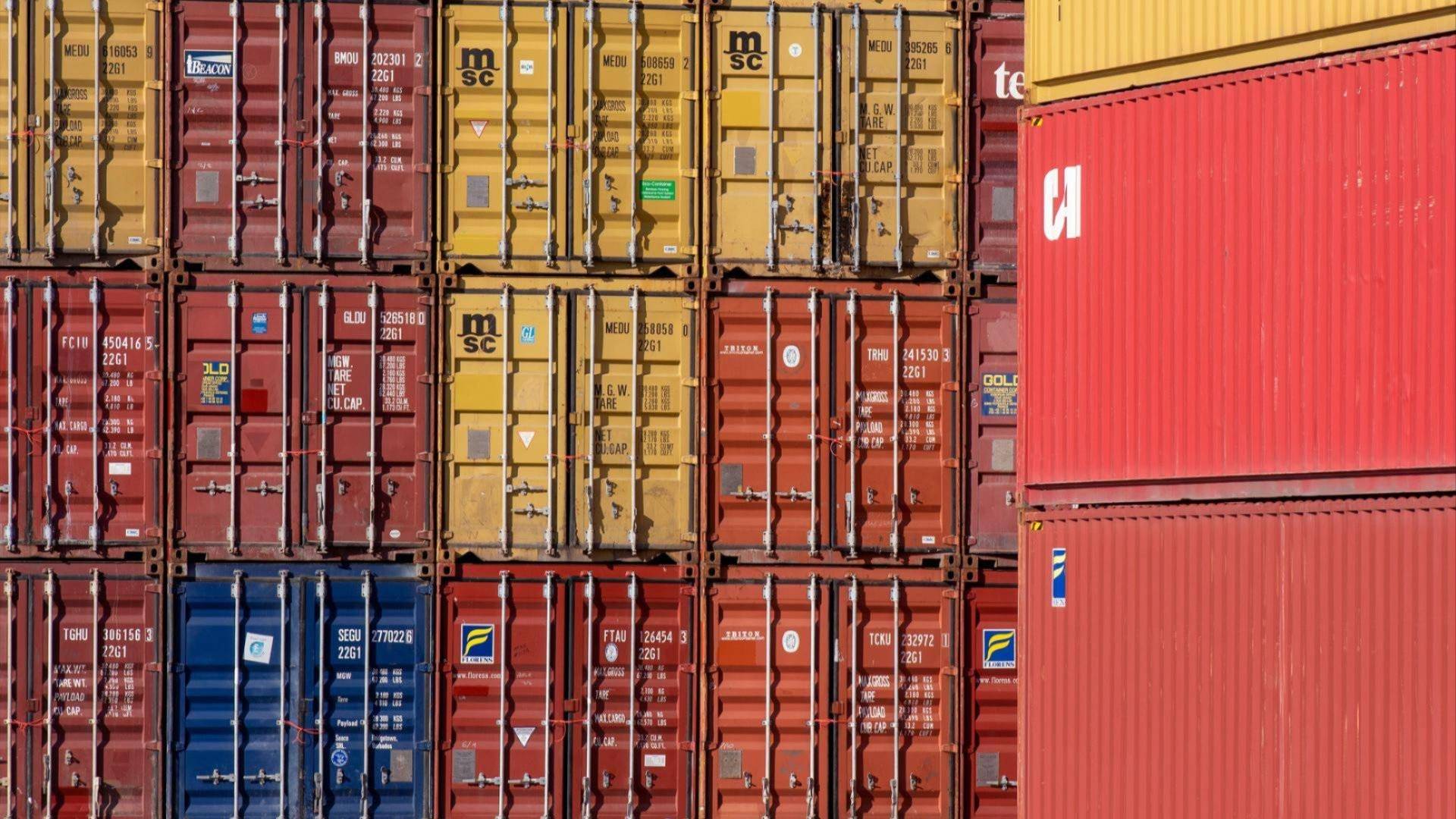 Illustrasjonsbilde av containere