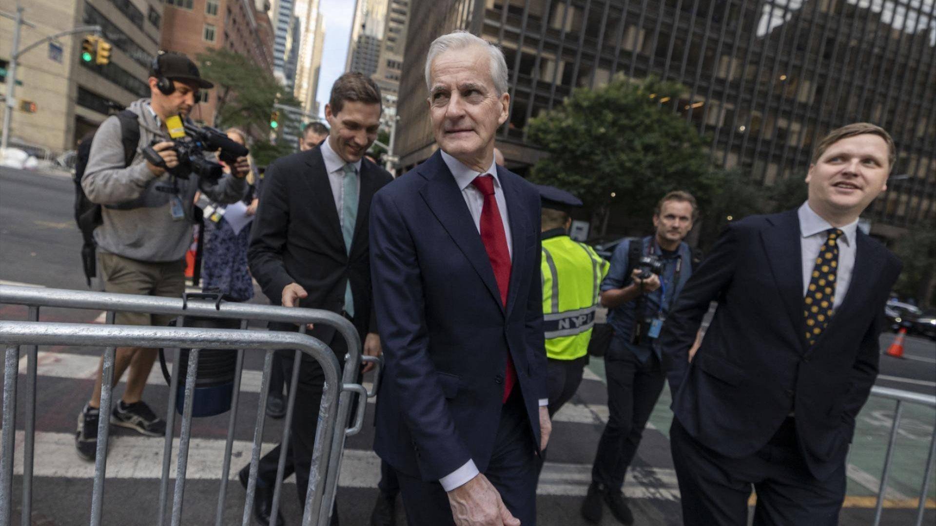 Bilde av Støre i New York under FNs høynivåuke