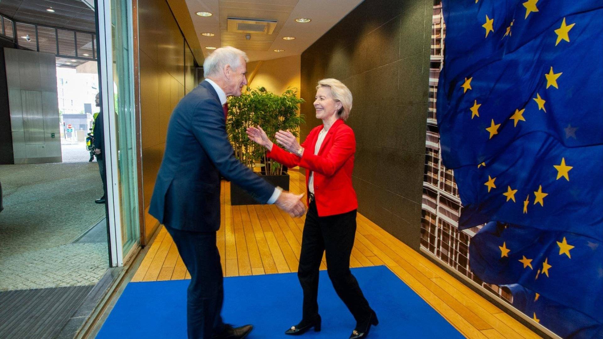 Ursula von der Leyen og Jonas Gahr Støre