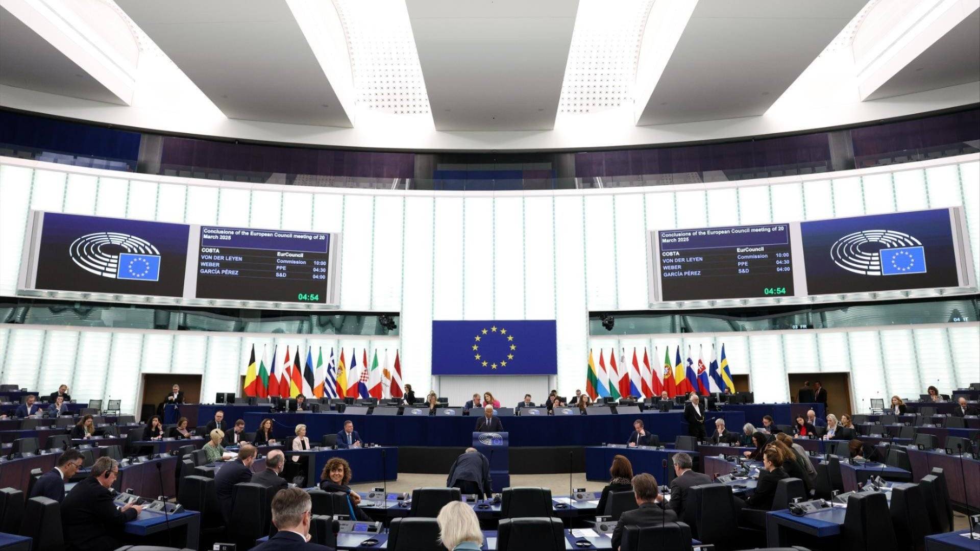 Bilde av plenumsesjon i Europaparlamentet